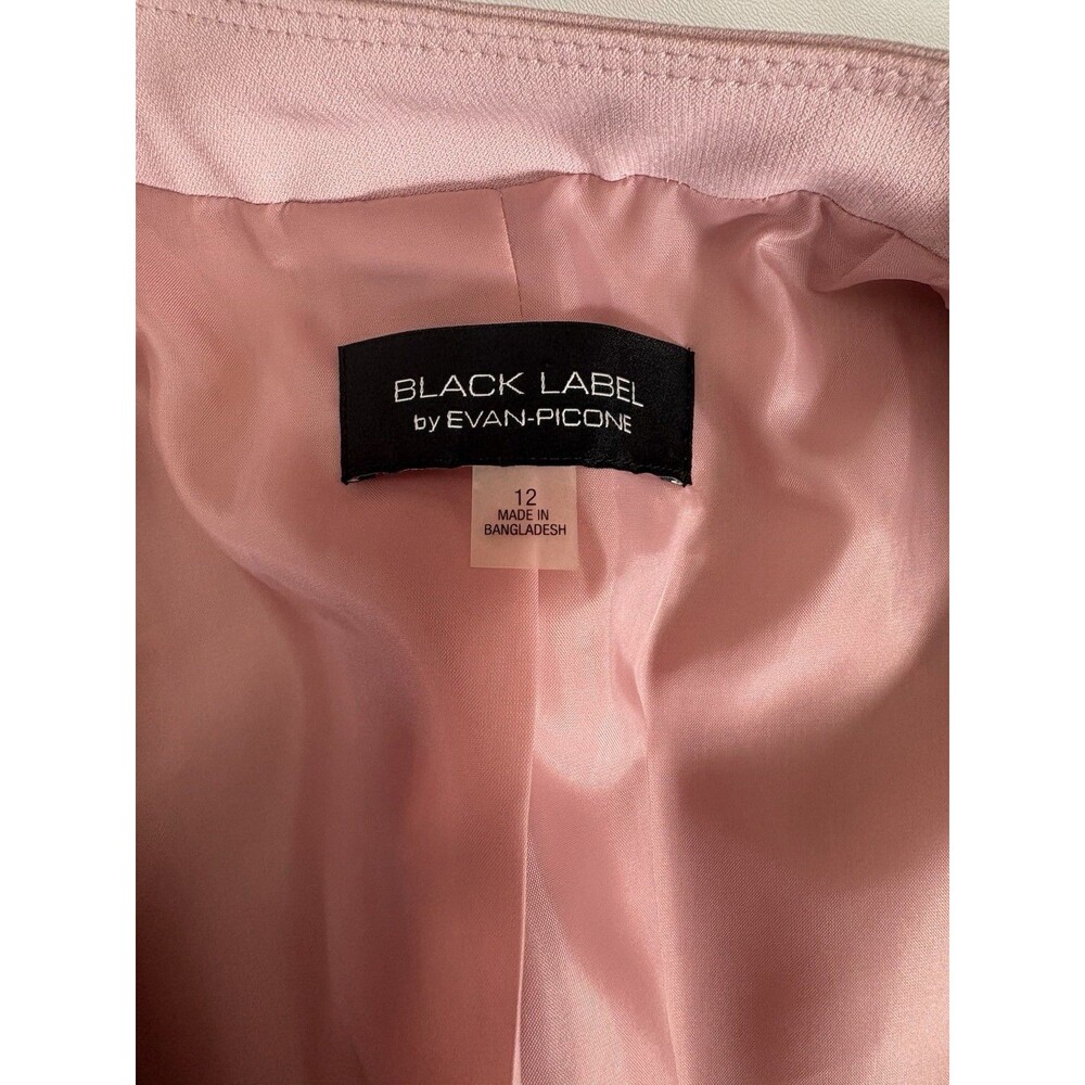 Evan-Picone Women's Blush Pink Blazer Mandarin Collar Size 12 Open Jacket - Picture 4 of 12